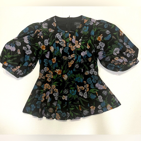 GRACIA Floral Puff Sleeve Blouse with pleated waist
Size small - Picture 2 of 6